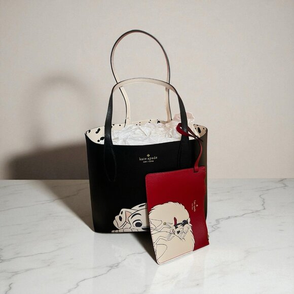 Kate Spade Disney X Kate Spade New York Small Dalmatians Tote Bag NWT - Picture 1 of 10